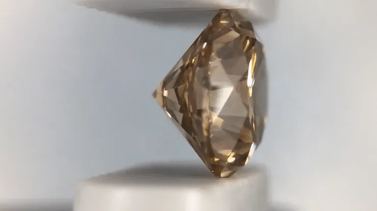 1.01 Carat Cognac Hue Natural Fancy Loose Brown Diamond | Round Brilliant VS2 Clarity
