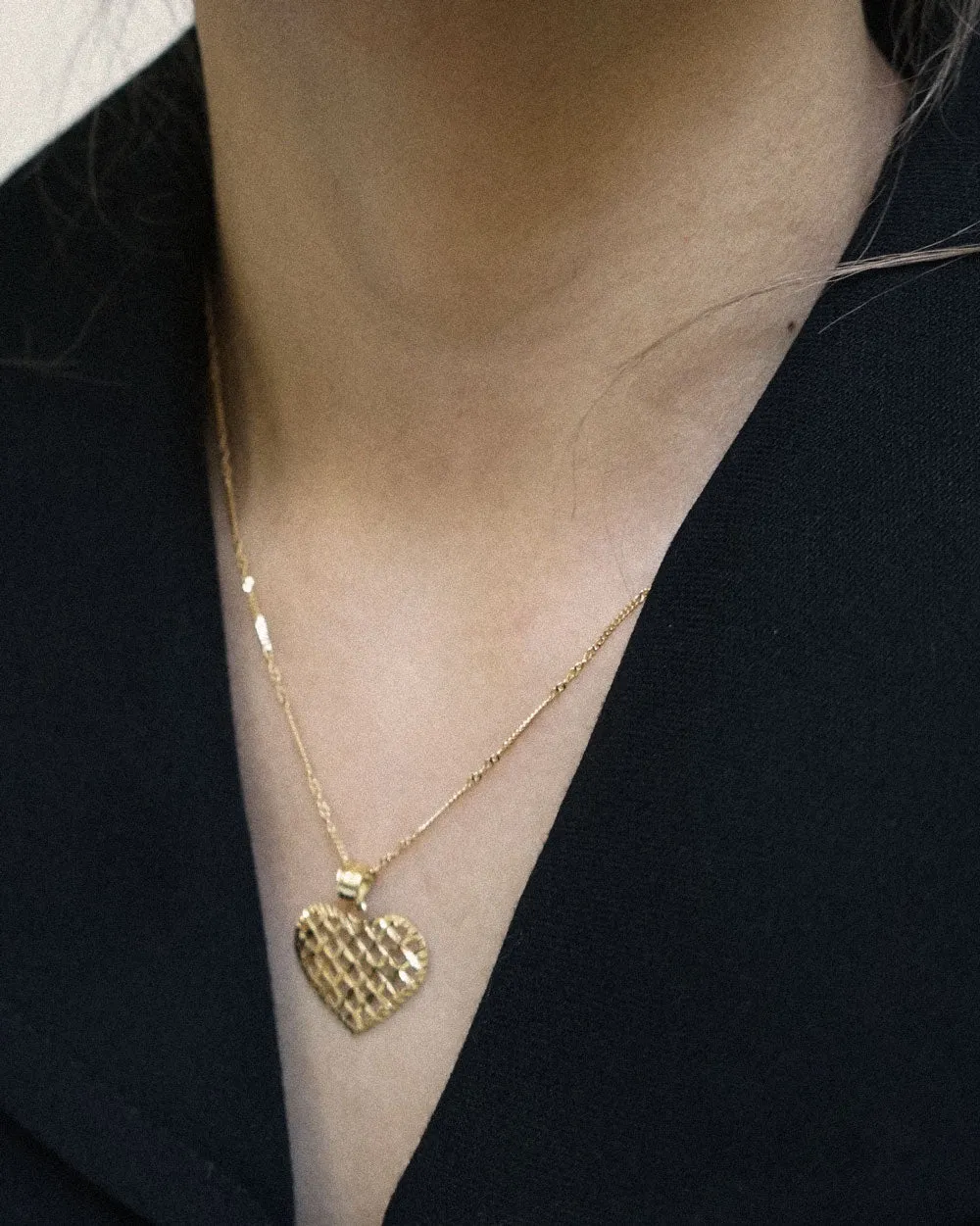 14K Gold Heart Charm