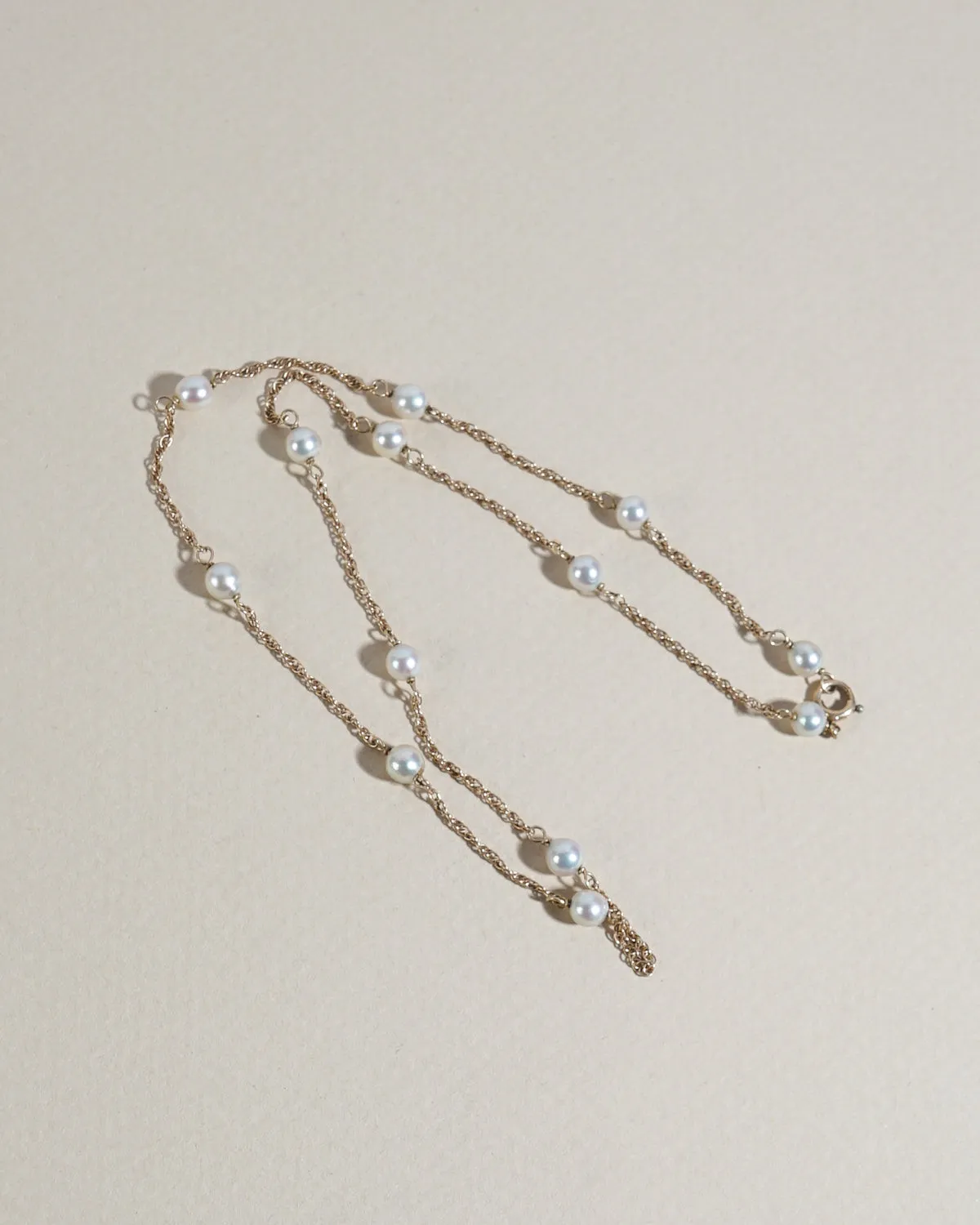 14k Gold Necklace w/ Pearls