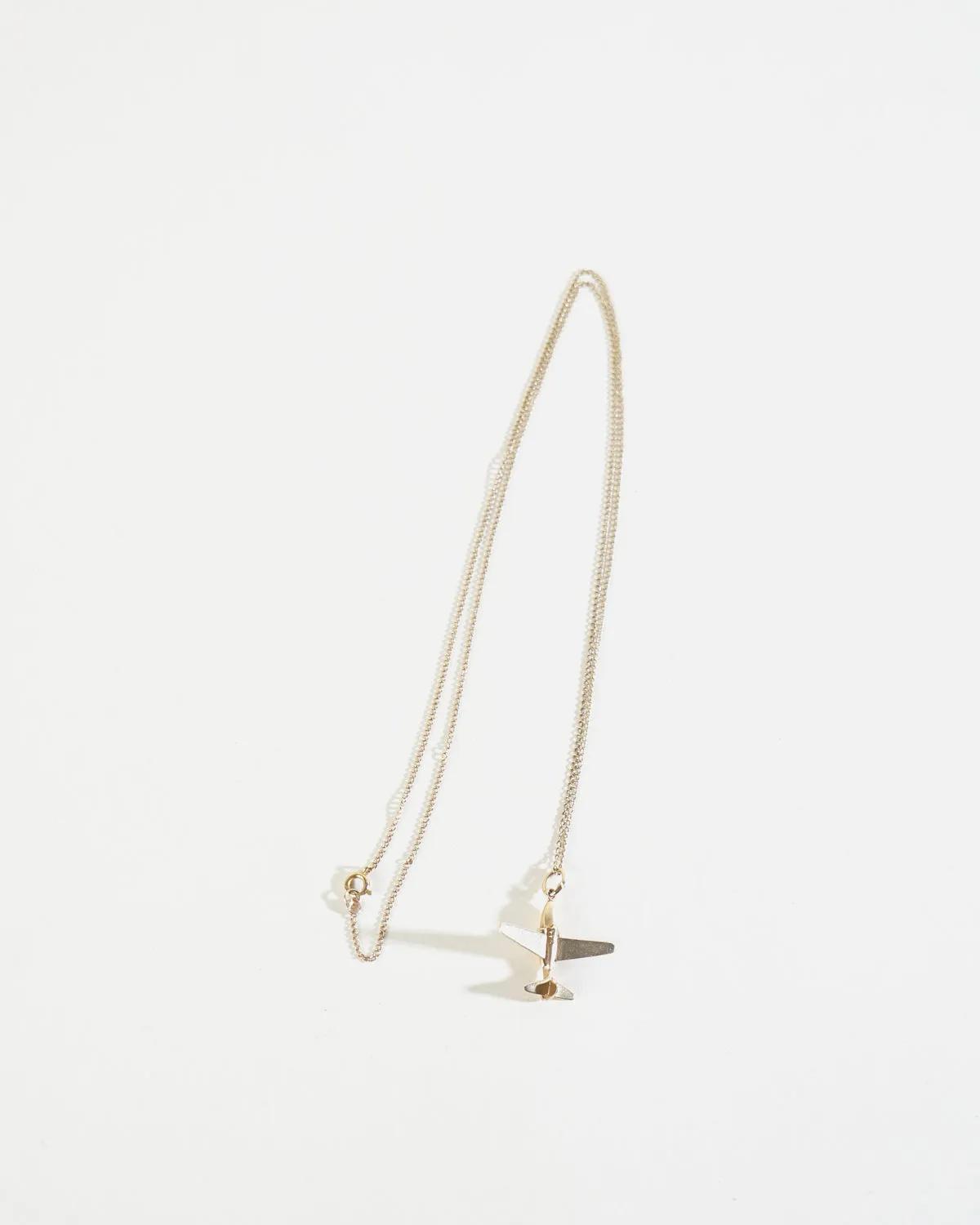 14k Gold Plane Pendant