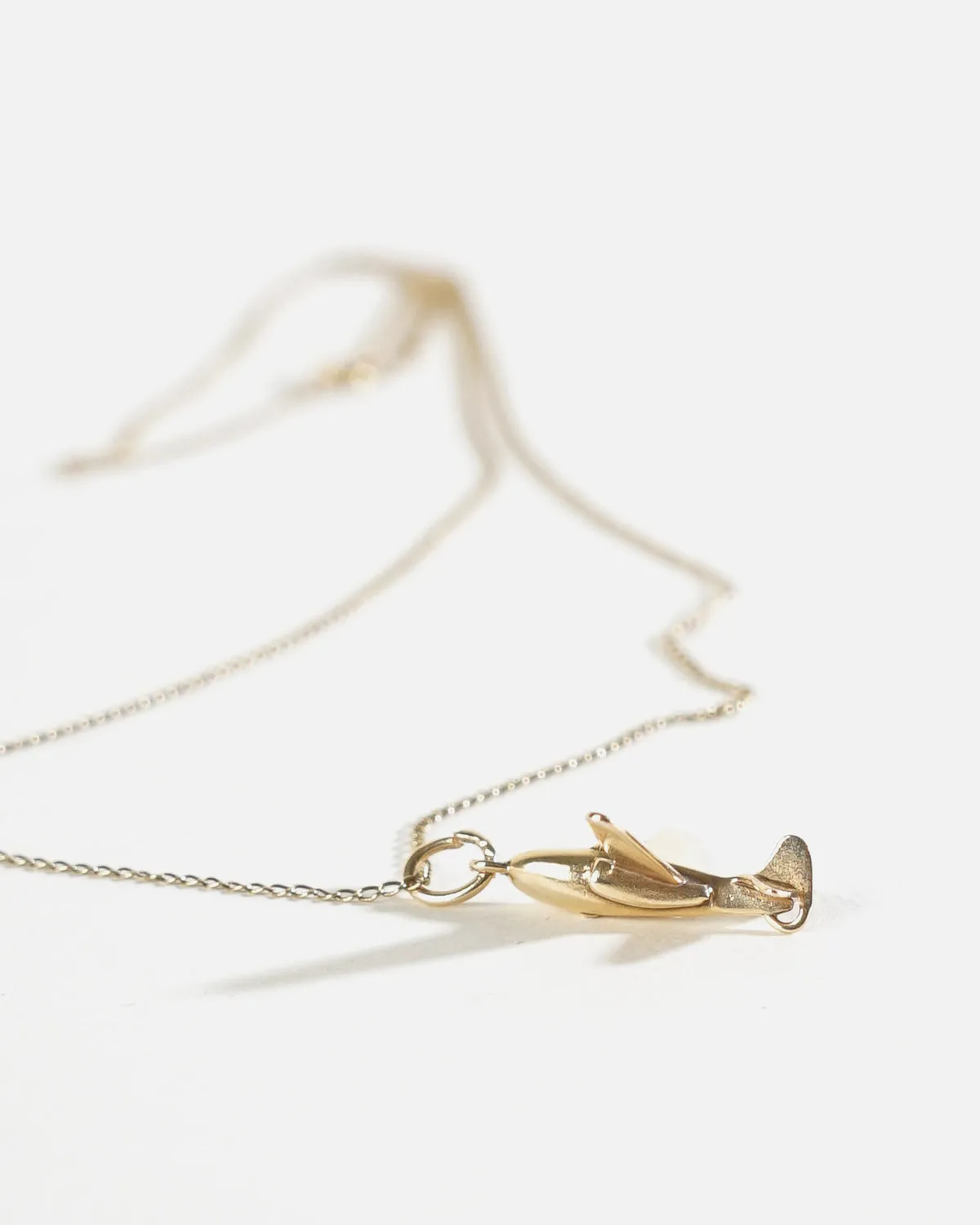14k Gold Plane Pendant