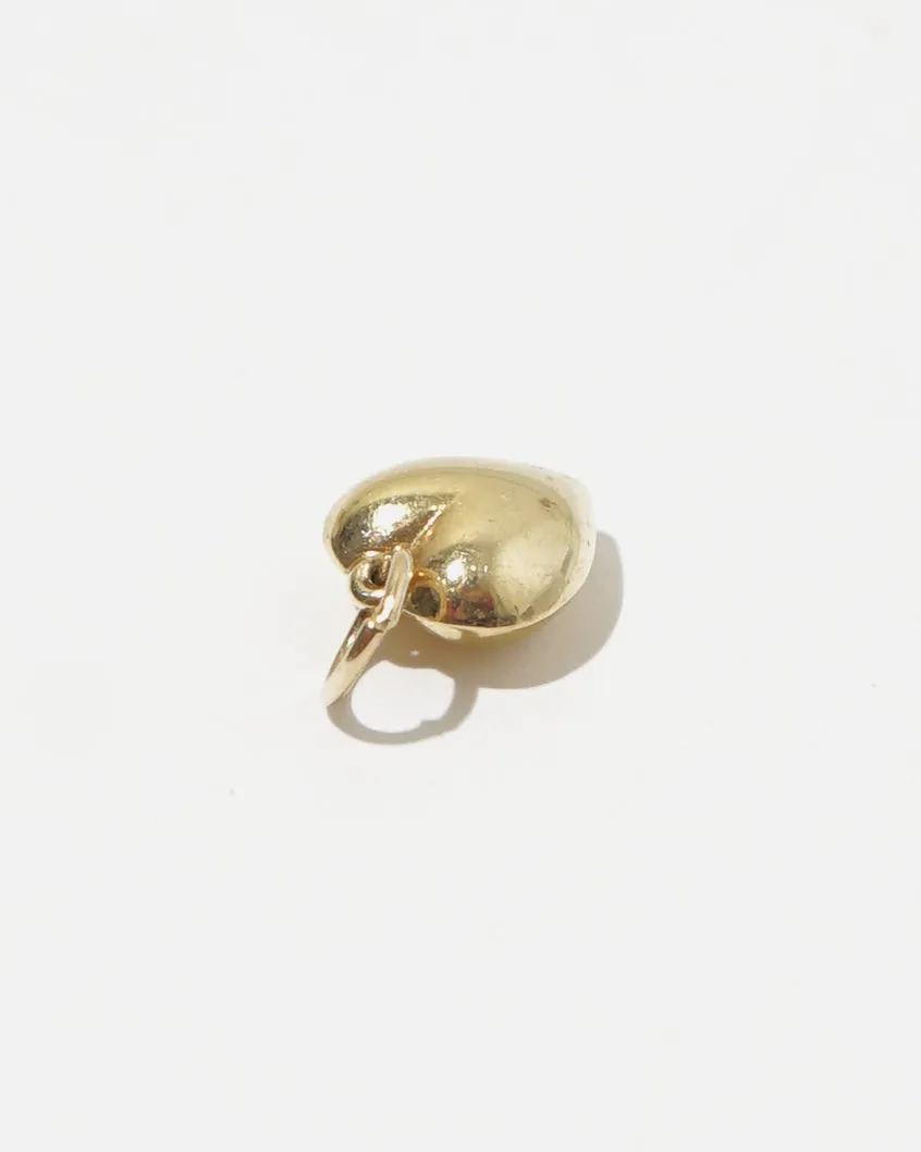 14K Gold Puffy Heart Charm