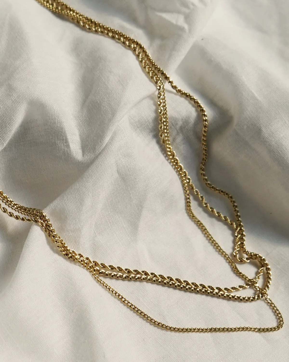 14k Gold Rope Chain Necklace
