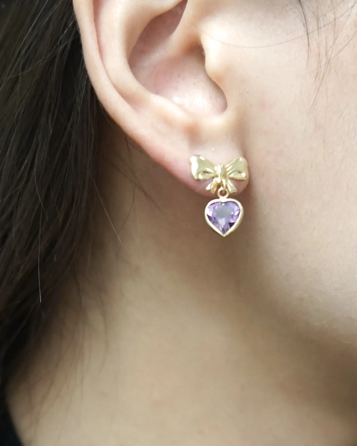 14k Gold x Amethyst Earrings