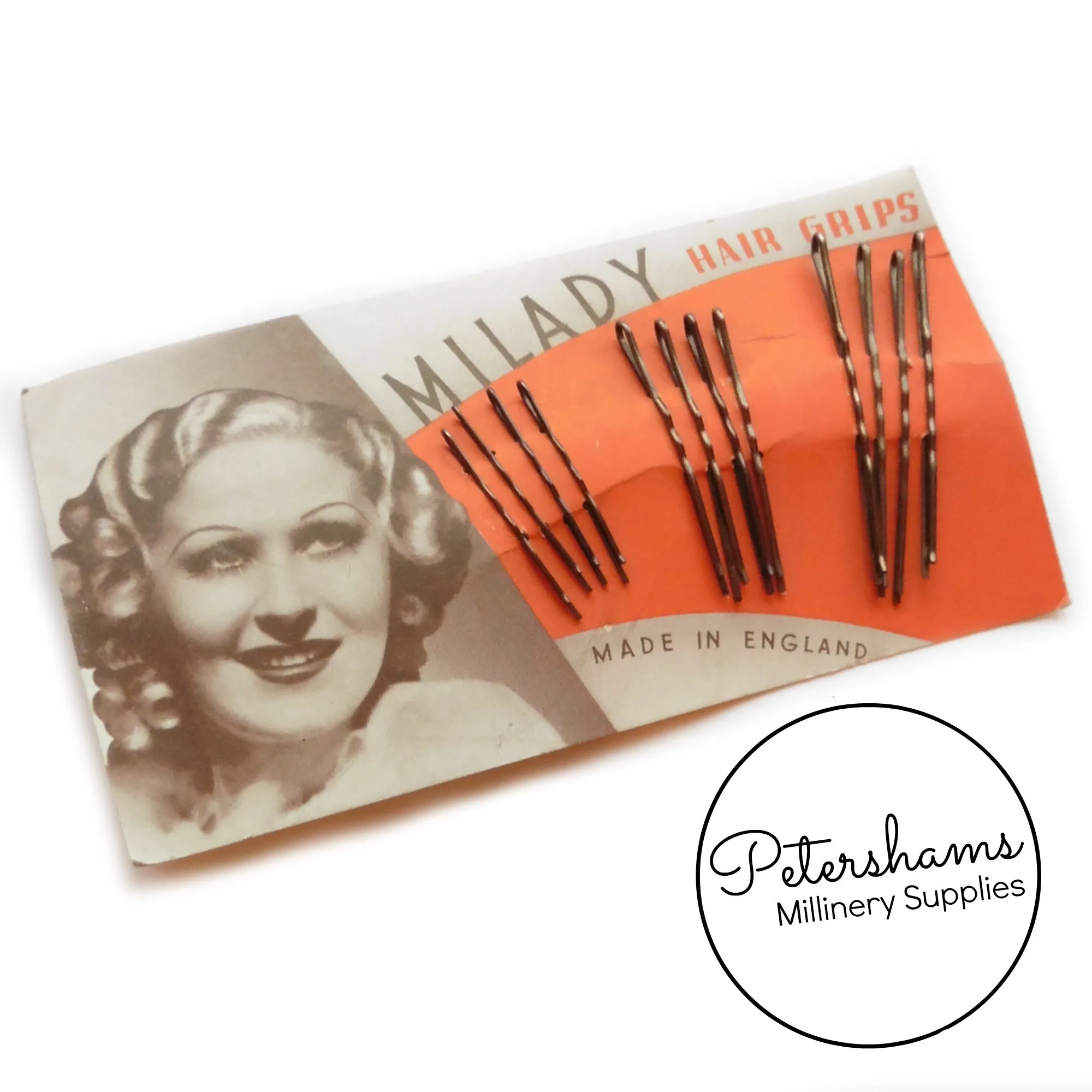 1930's-50's Card of Hair Grips / Bobby Pins