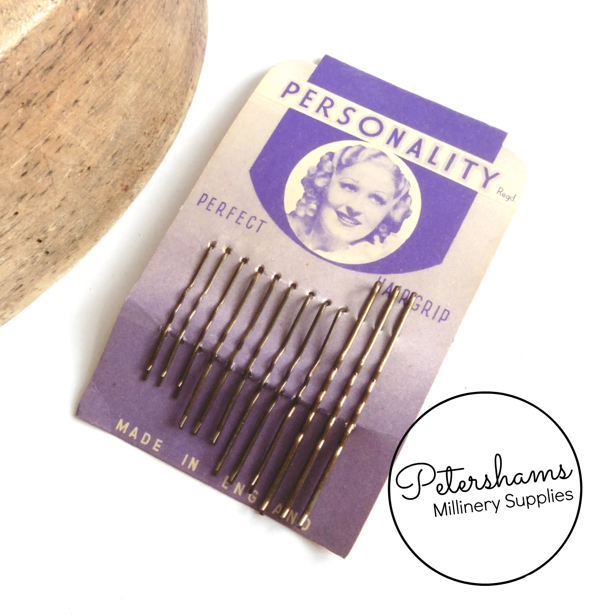 1930's-50's Card of Hair Grips / Bobby Pins