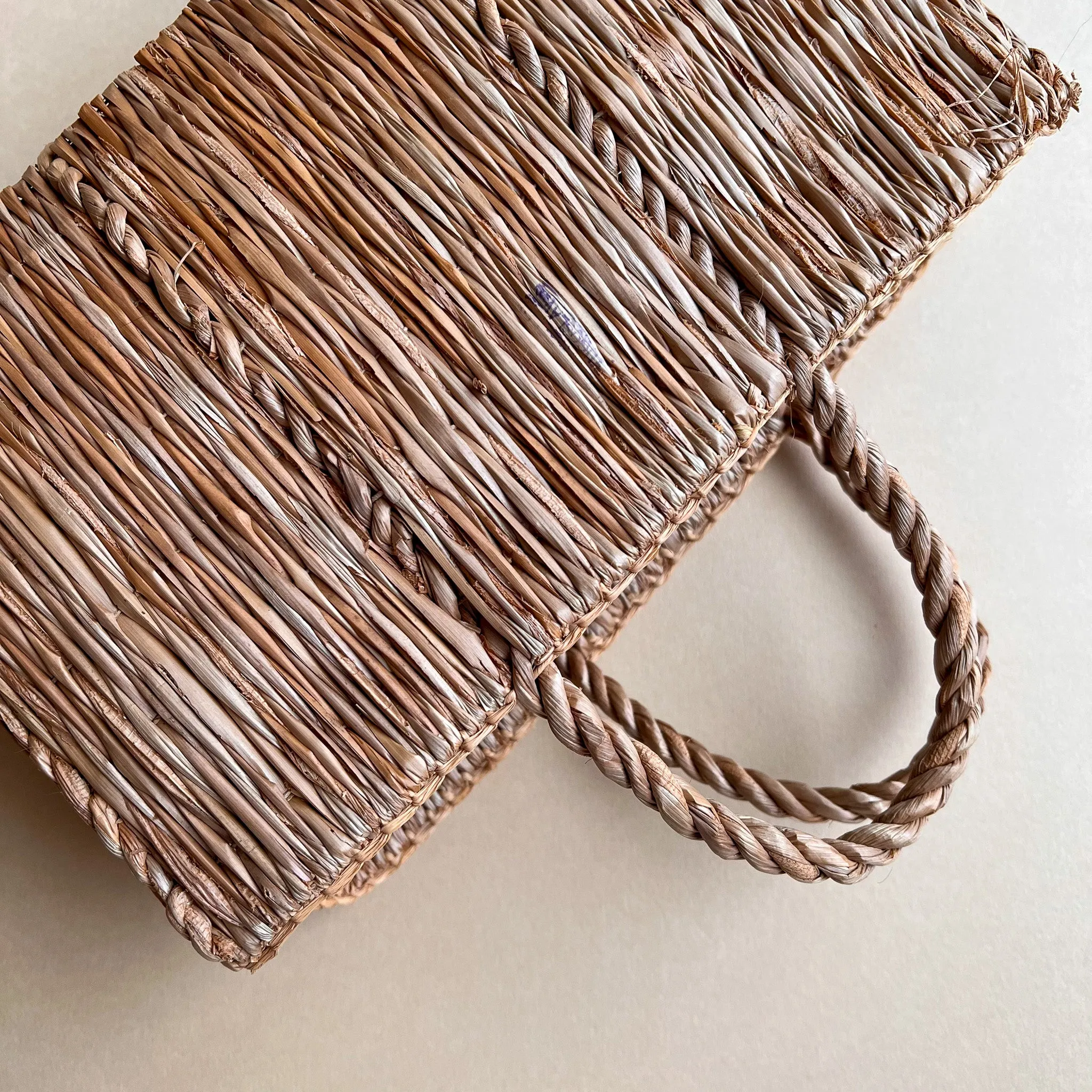 1970s Rectangle Straw Handle Bag