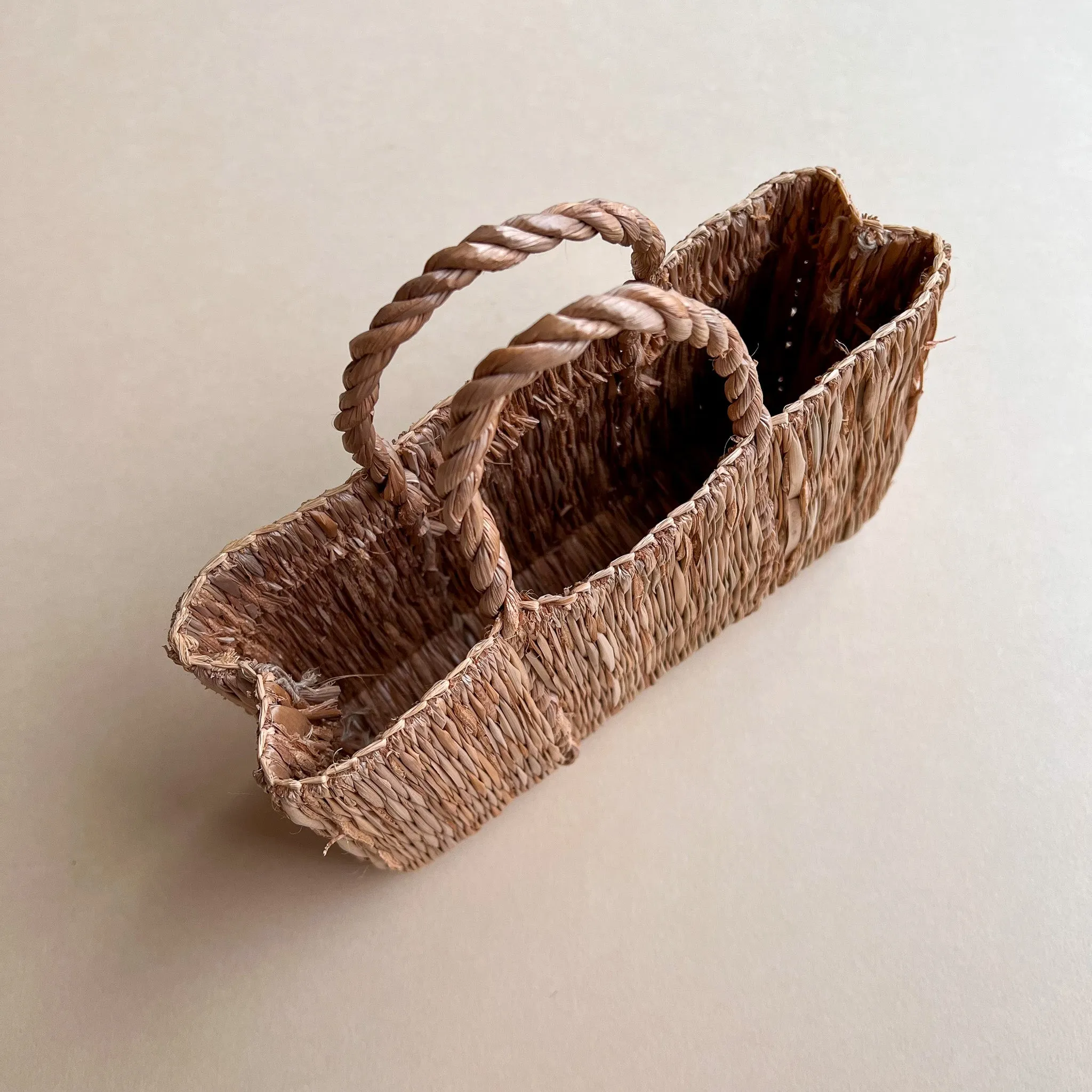 1970s Rectangle Straw Handle Bag