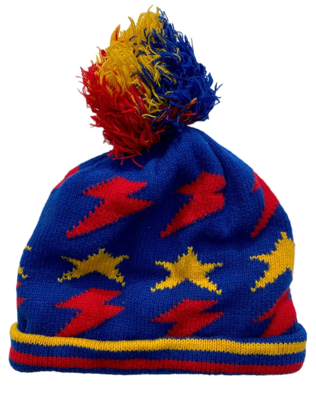 1980s Vintage Heart Throb Star and Lightning Bolt Beanie Winter Hat