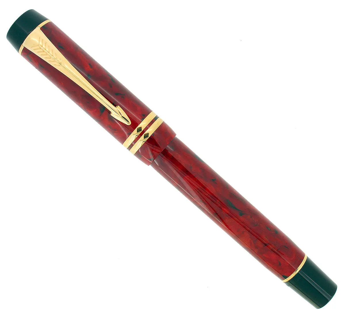 1997 PARKER DUOFOLD CENTENNIAL JASPER FOUNTAIN PEN 18K MEDIUM NIB NEW IN BOX