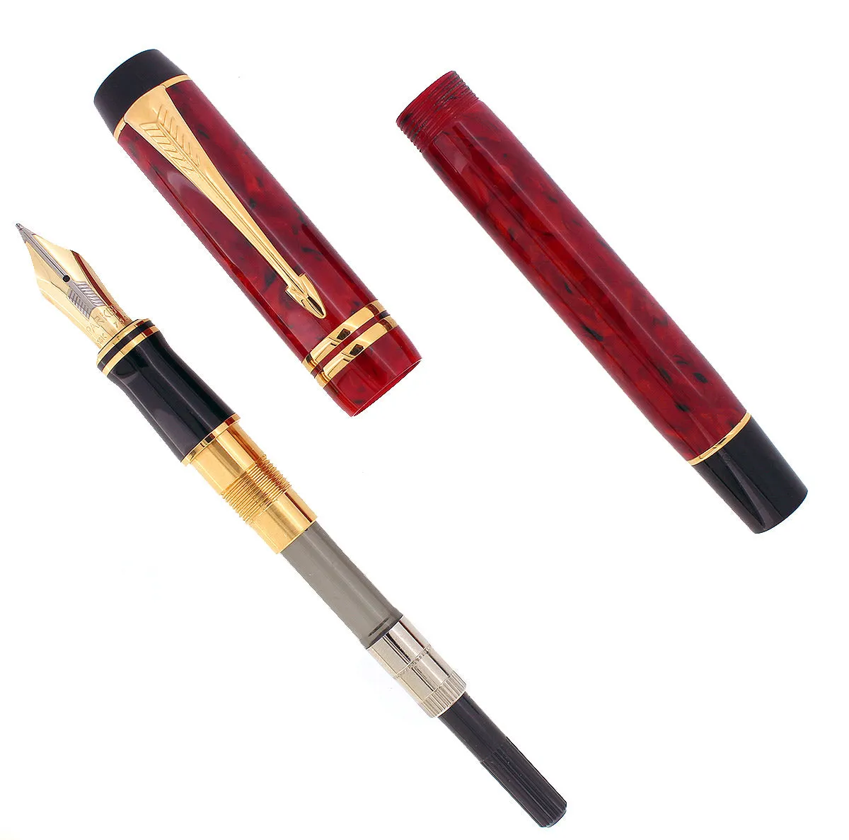 1997 PARKER DUOFOLD CENTENNIAL JASPER FOUNTAIN PEN 18K MEDIUM NIB NEW IN BOX