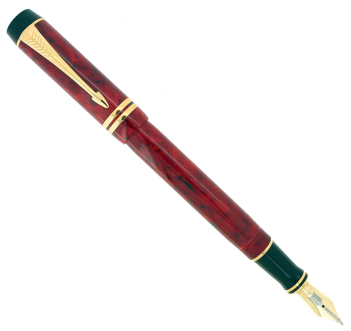 1997 PARKER DUOFOLD CENTENNIAL JASPER FOUNTAIN PEN 18K MEDIUM NIB NEW IN BOX