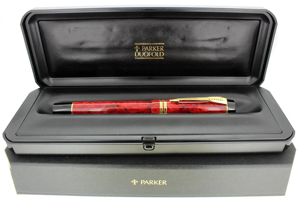 1997 PARKER DUOFOLD CENTENNIAL JASPER FOUNTAIN PEN 18K MEDIUM NIB NEW IN BOX