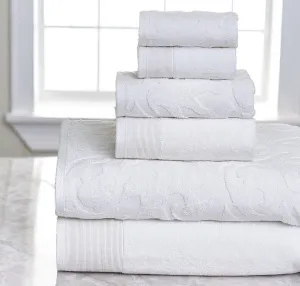 6 Piece Quick Dry Towel Set in White