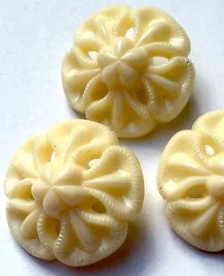 6 Unusual Ornate 2cm Vintage Buttons Choice of Colours