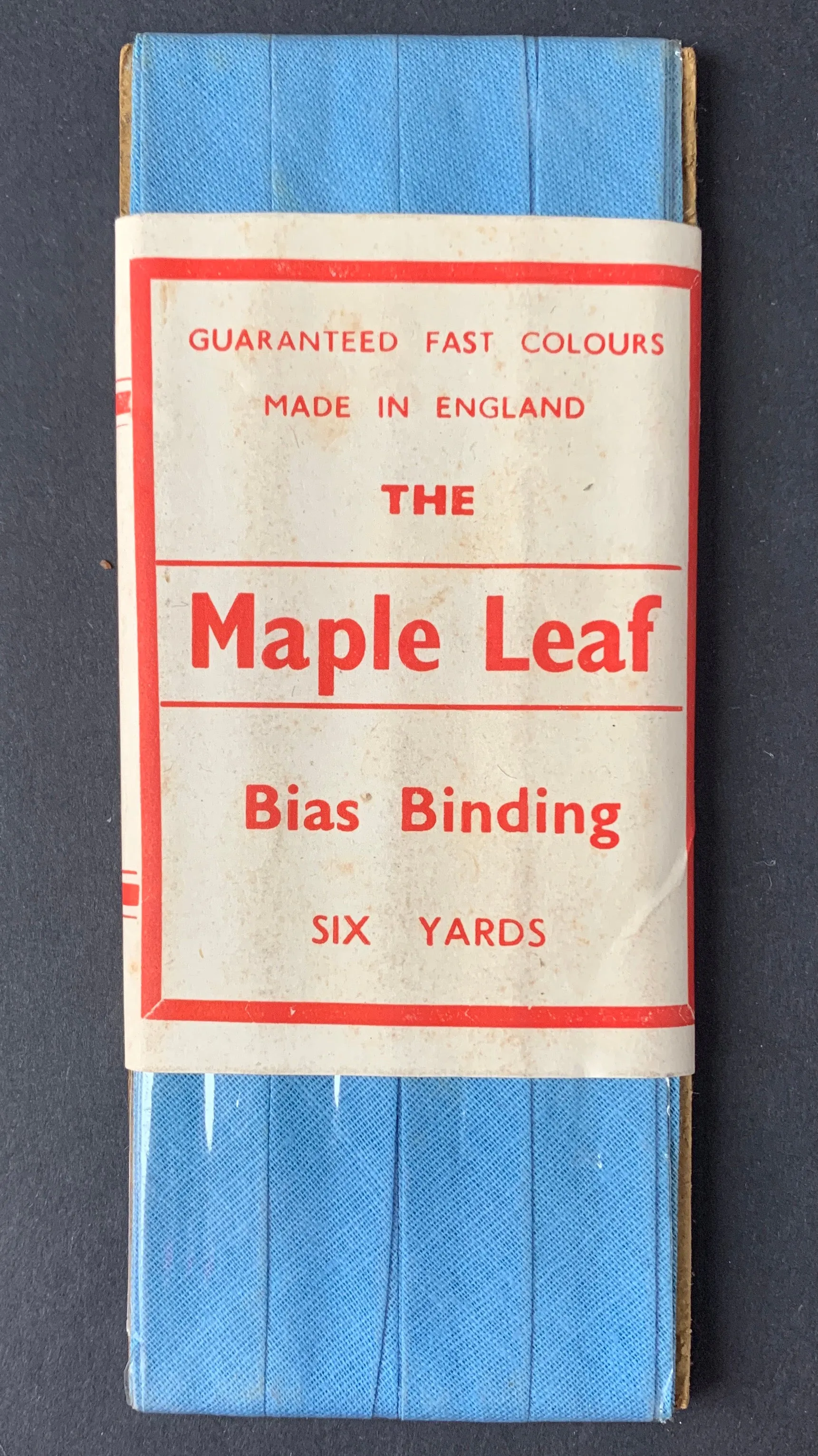 6yds Vintage Bias Binding Fold Tape Made in England - Choice of Colours