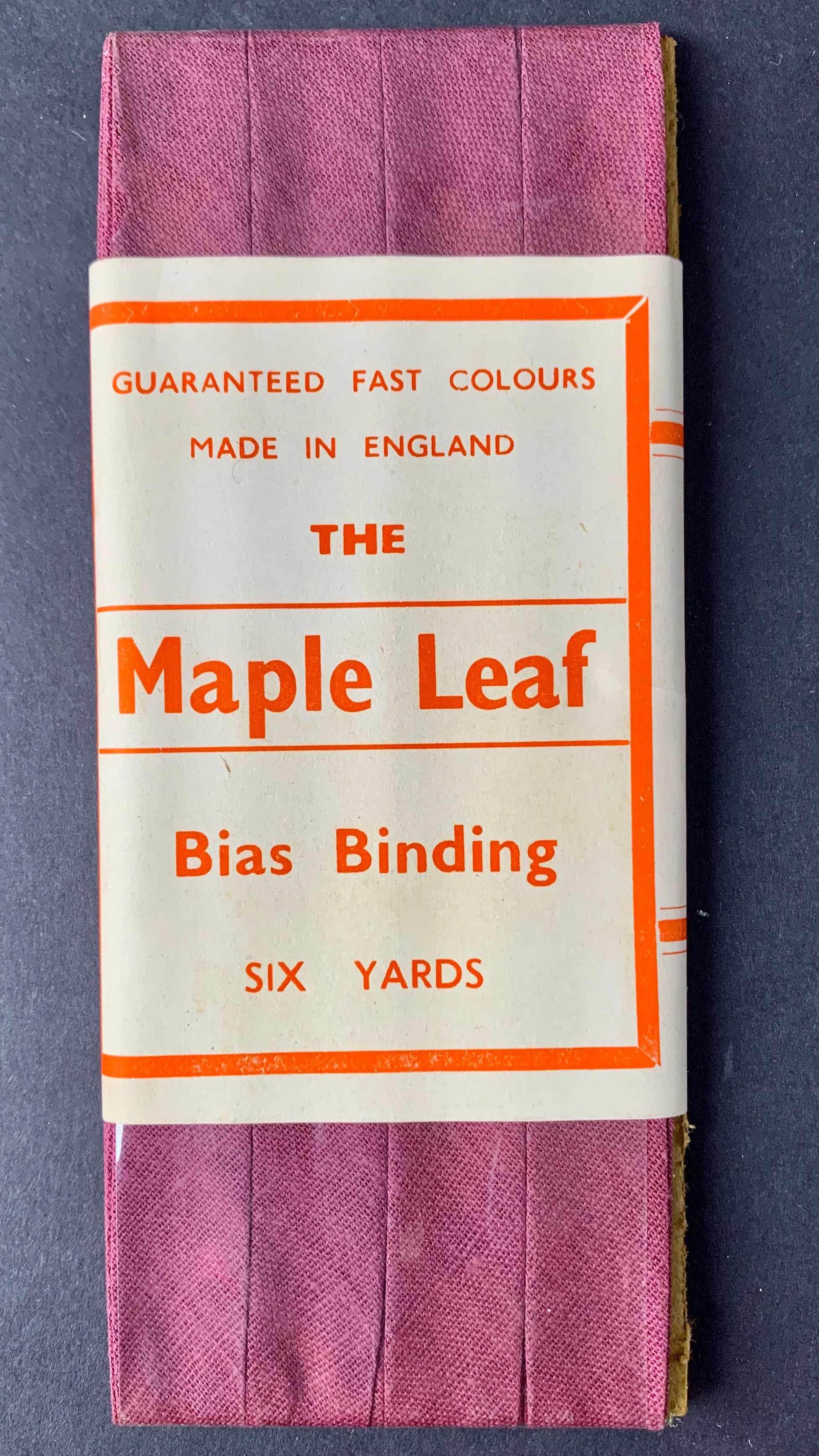 6yds Vintage Bias Binding Fold Tape Made in England - Choice of Colours