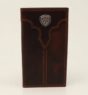 Ariat Center Bump Shield Brown Rodeo Wallet A3550002