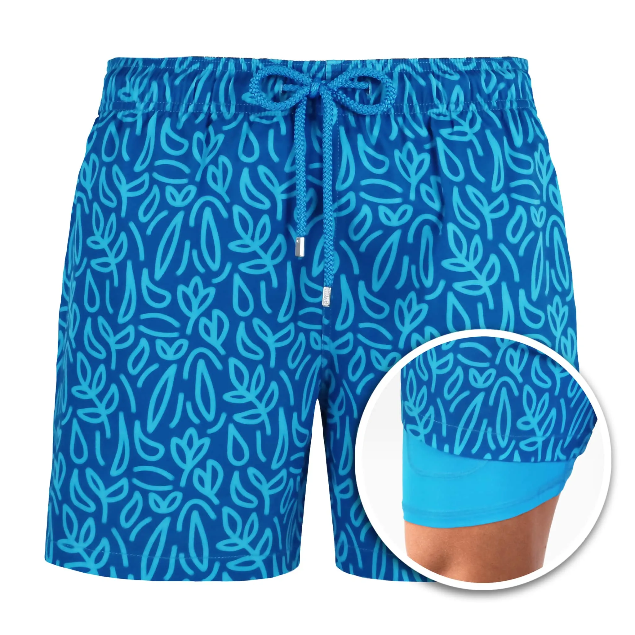 Atlas Blue - Mid-Length Hybrid Short