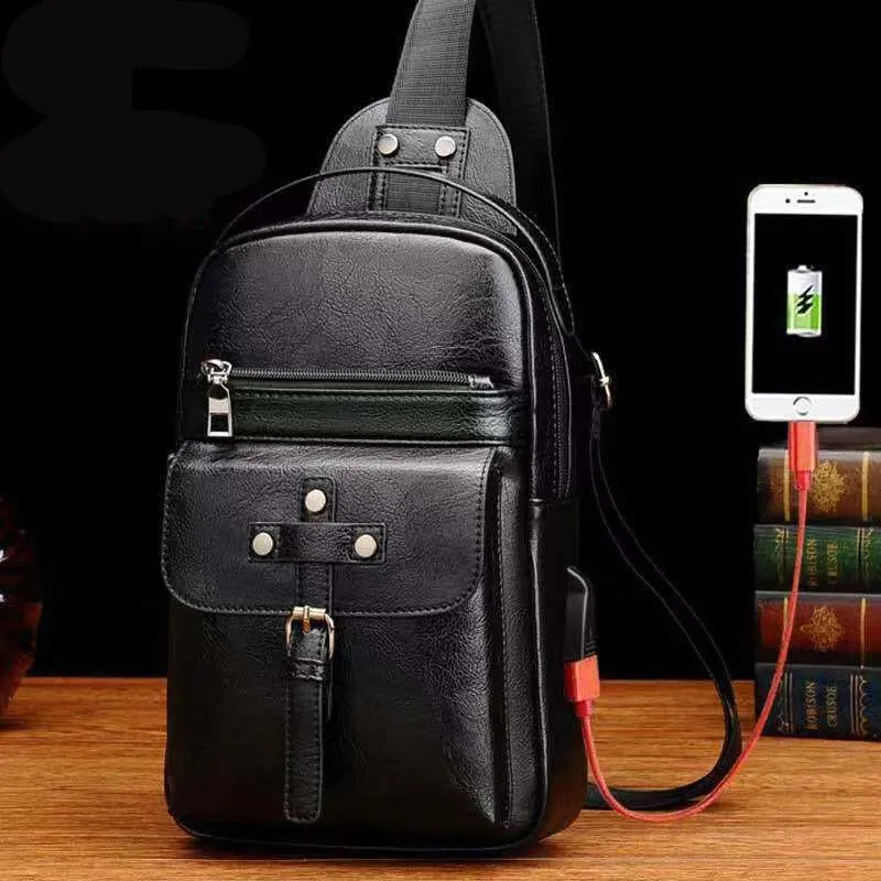 Backpack Waist Shoulder bag compatible with Ebook, Tablet and for BLU C6 (2019) - Black