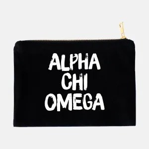 Black and White Greek Cosmetic Bag