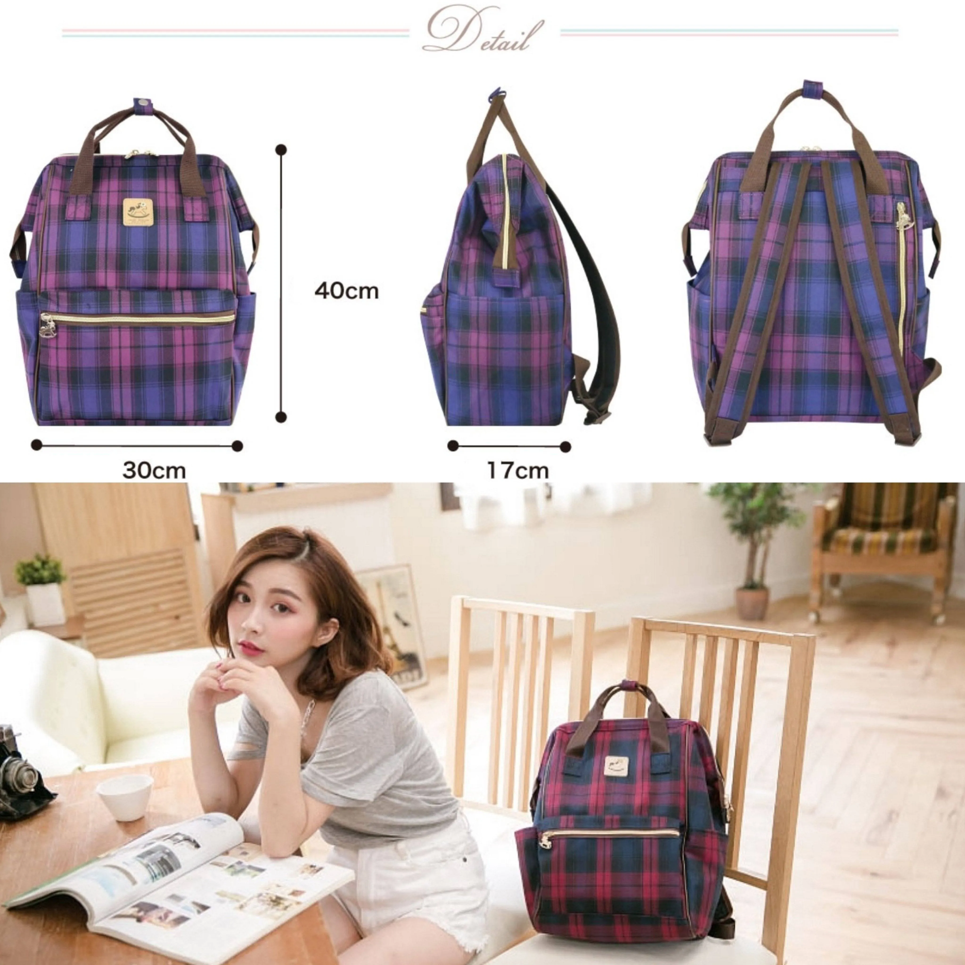 Black Corgi Puppy Large Opening Backpack