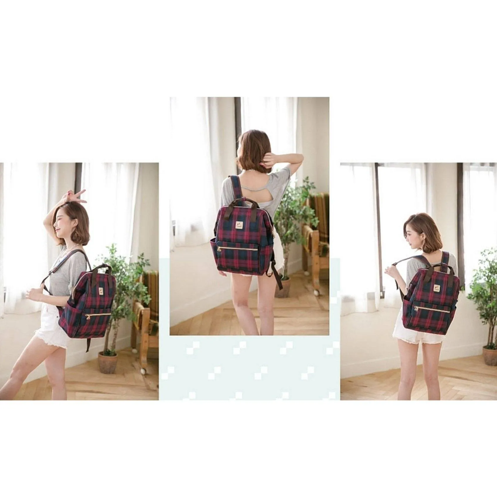 Black Corgi Puppy Large Opening Backpack
