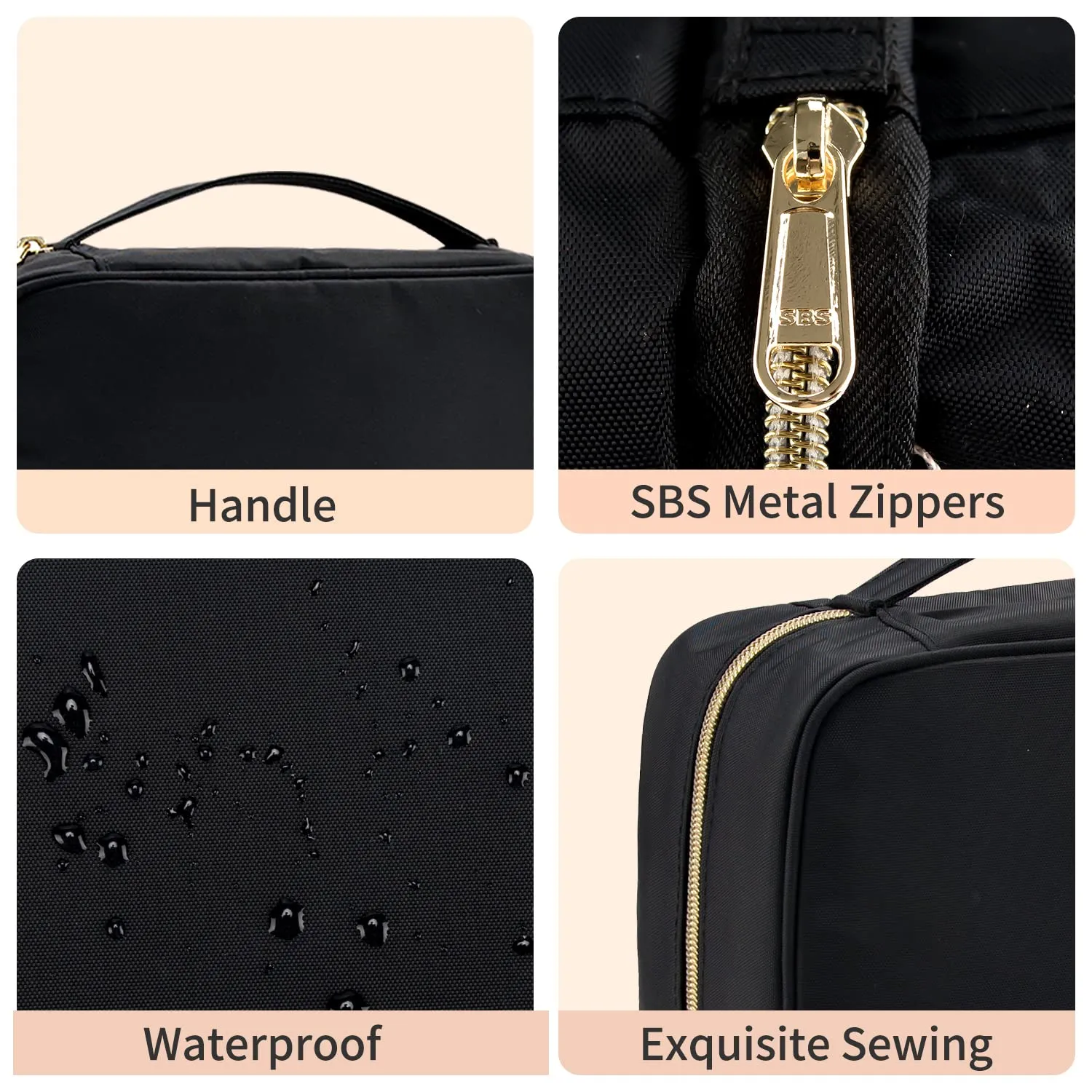 Black Hanging Travel Toiletry Bag