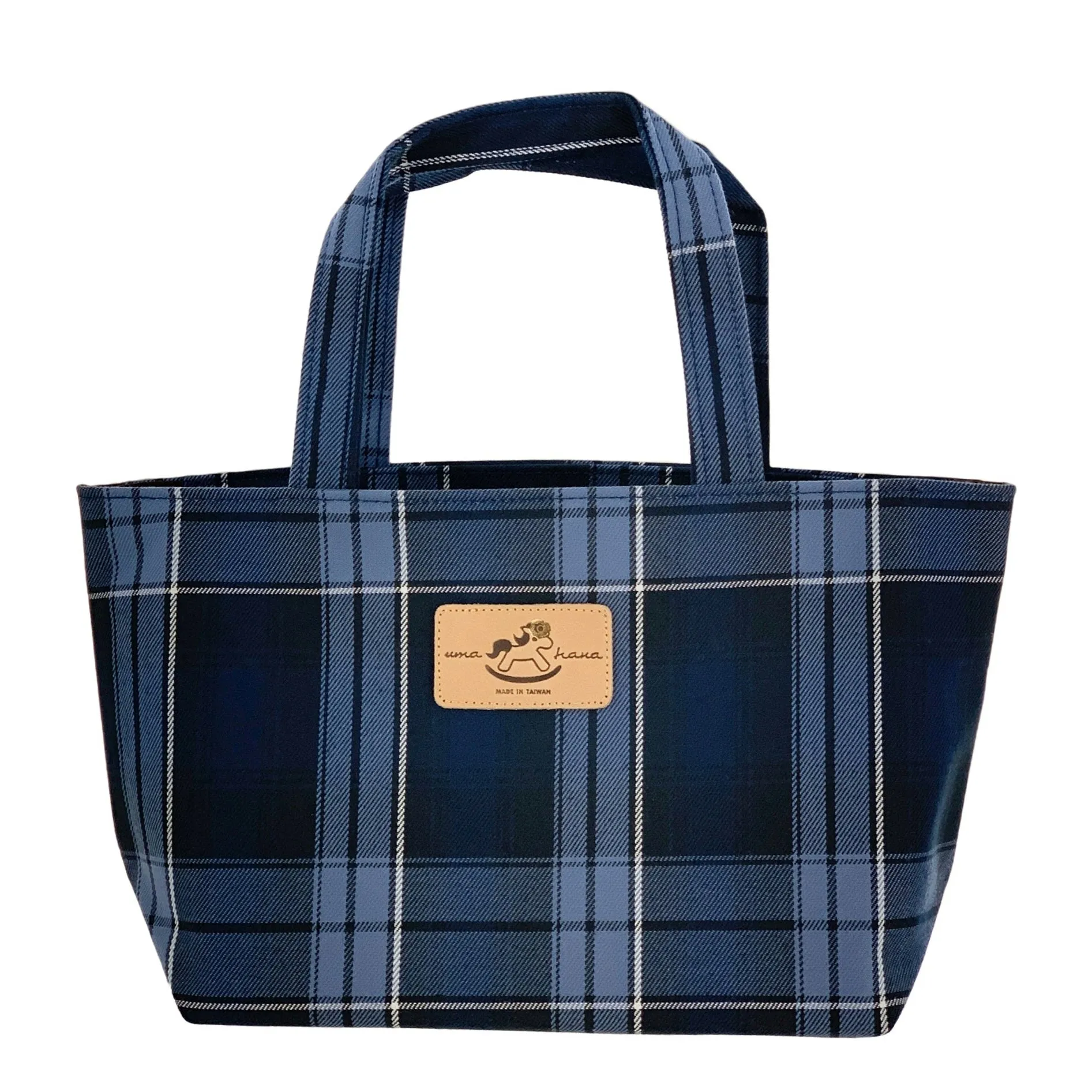 Blue Tartan Plaid Small Handbag