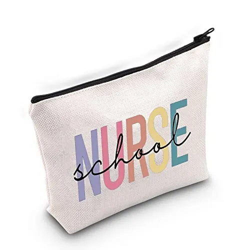 BLUPARK Nurse Working Cosmetic Bag Nurse Gifts Nursing Gift Nurse Survival Kit Zipper Pouch (School Nurse bag)