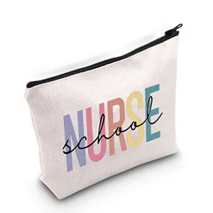 BLUPARK Nurse Working Cosmetic Bag Nurse Gifts Nursing Gift Nurse Survival Kit Zipper Pouch (School Nurse bag)