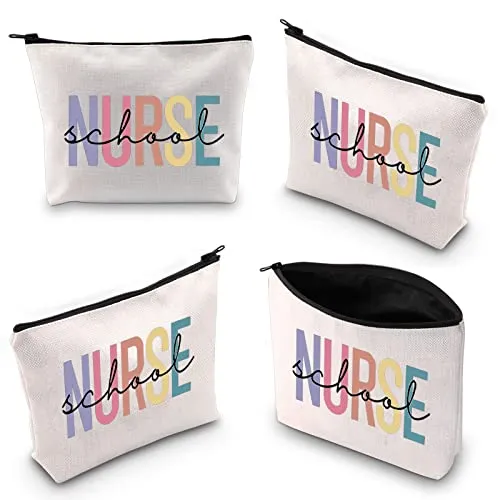 BLUPARK Nurse Working Cosmetic Bag Nurse Gifts Nursing Gift Nurse Survival Kit Zipper Pouch (School Nurse bag)