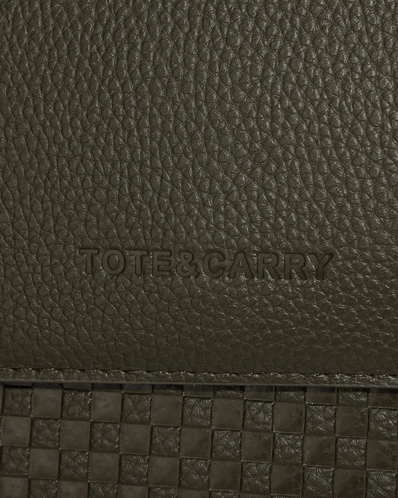 Bodega Crossbody Messenger Bag in Olive Green