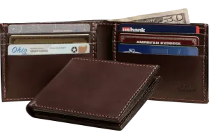 Brown Premium Leather Bifold Wallet With 6 Card Slot