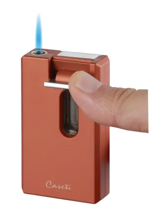 Caseti Urban Single Torch Flame Lighter and Wedge Cutter - Orange