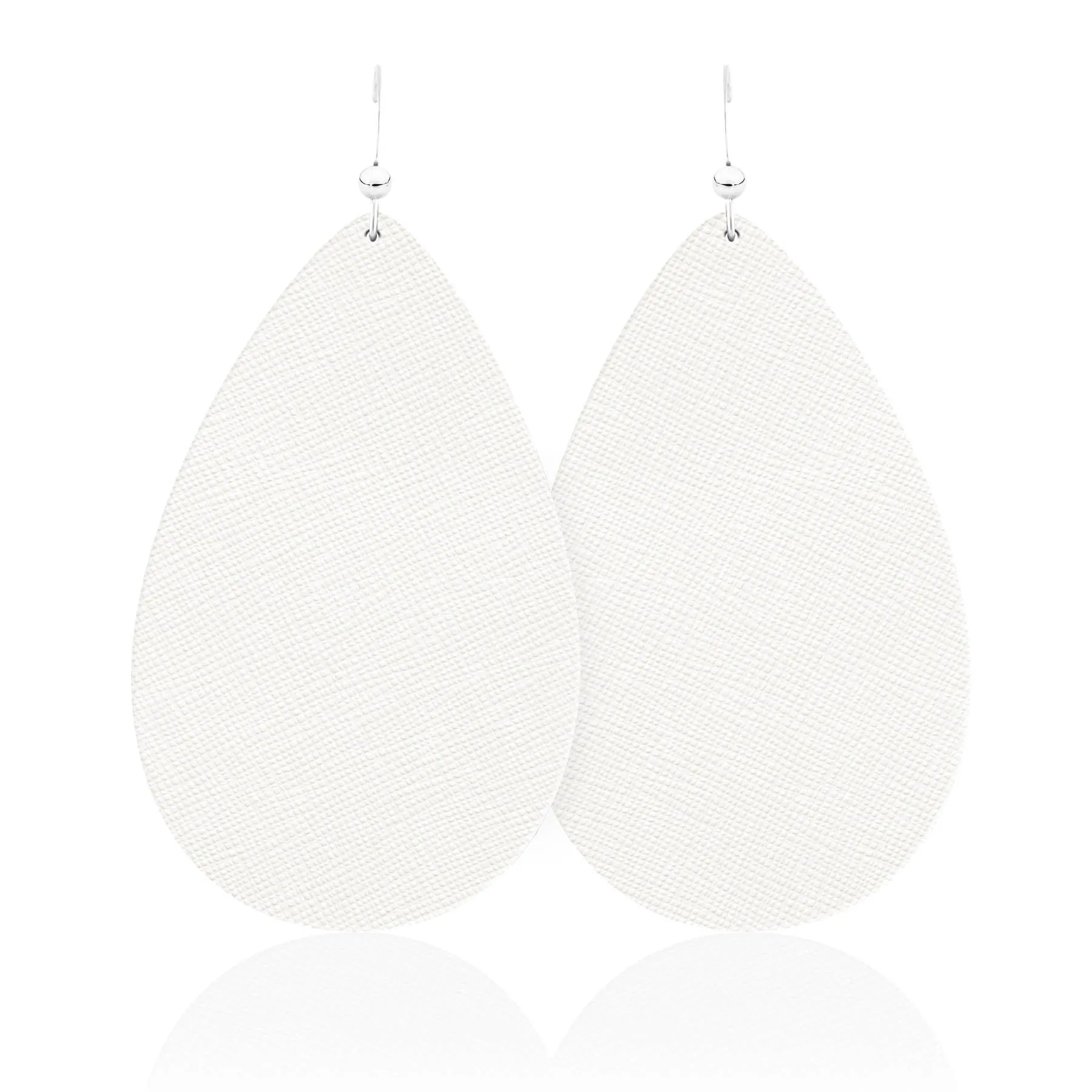 Chantilly Teardrop Leather Earrings