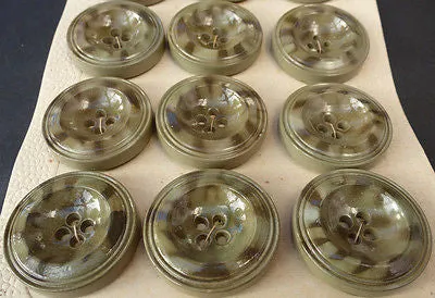 Charming 2.8cm Vintage Tortoiseshell Buttons -12 on Card