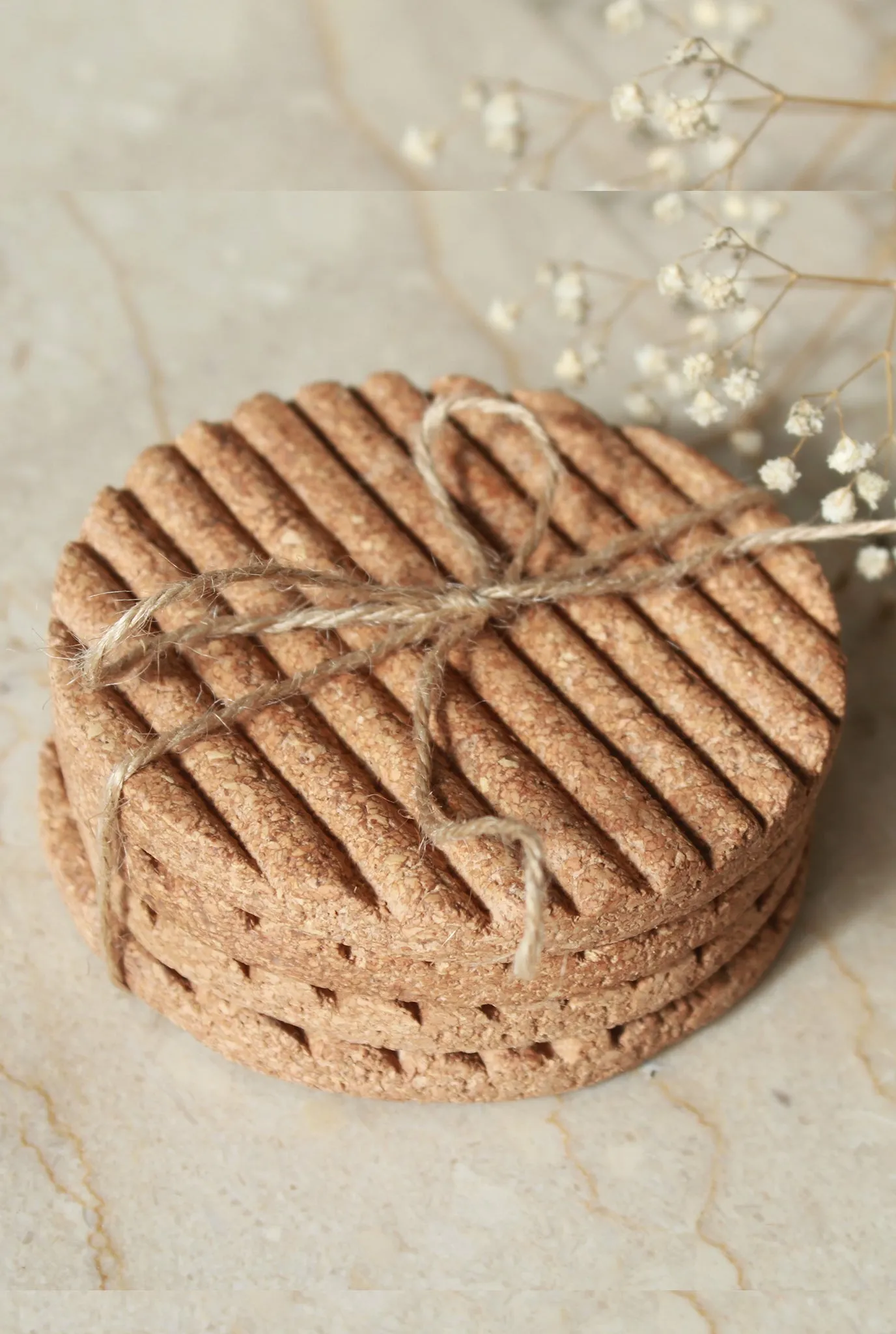 CORK COASTERS SET OF 4