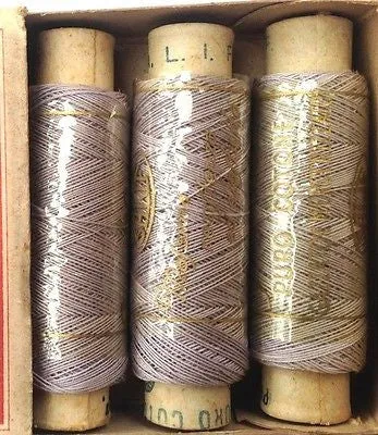 Cotton Thread 12 spools x 50yds Vintage Italian MONA LISA Box LOTS of Shades