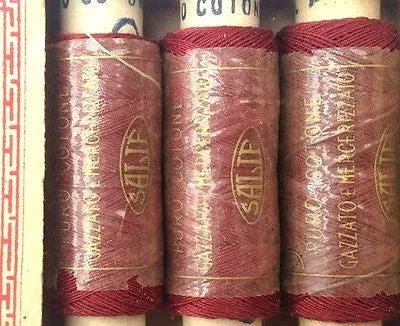 Cotton Thread 12 spools x 50yds Vintage Italian MONA LISA Box LOTS of Shades
