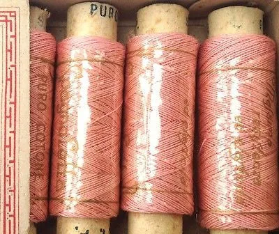 Cotton Thread 12 spools x 50yds Vintage Italian MONA LISA Box LOTS of Shades
