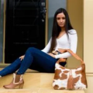 Cowhide Tote Bag with Tassel – Athens