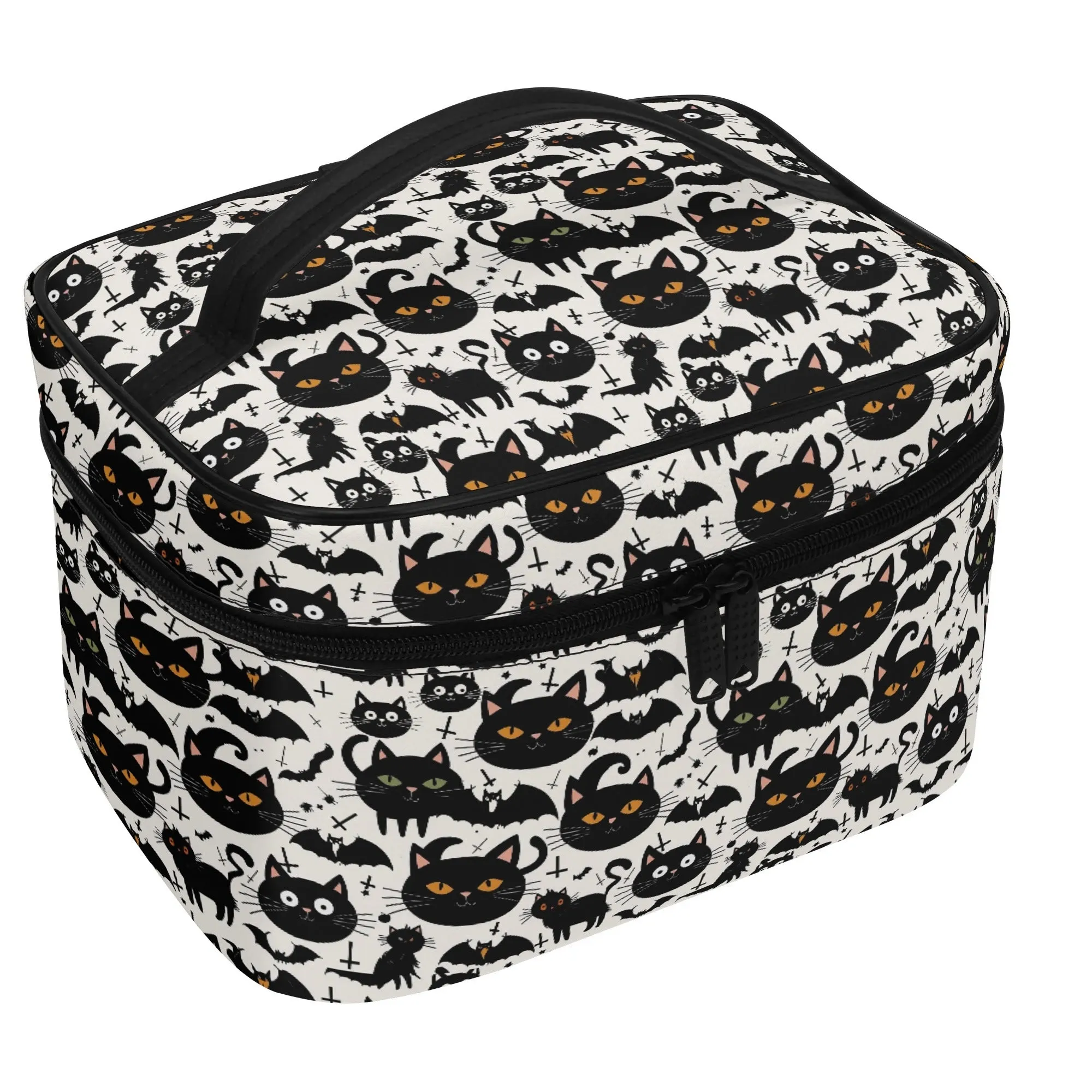 Crazy Cat Lady Leather Cosmetic Bag