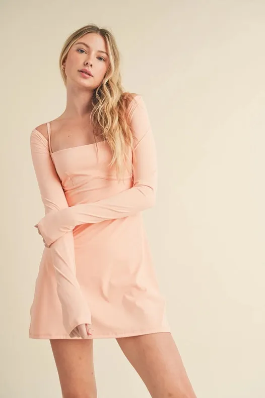 Cropped Lightweight Shrug Peach