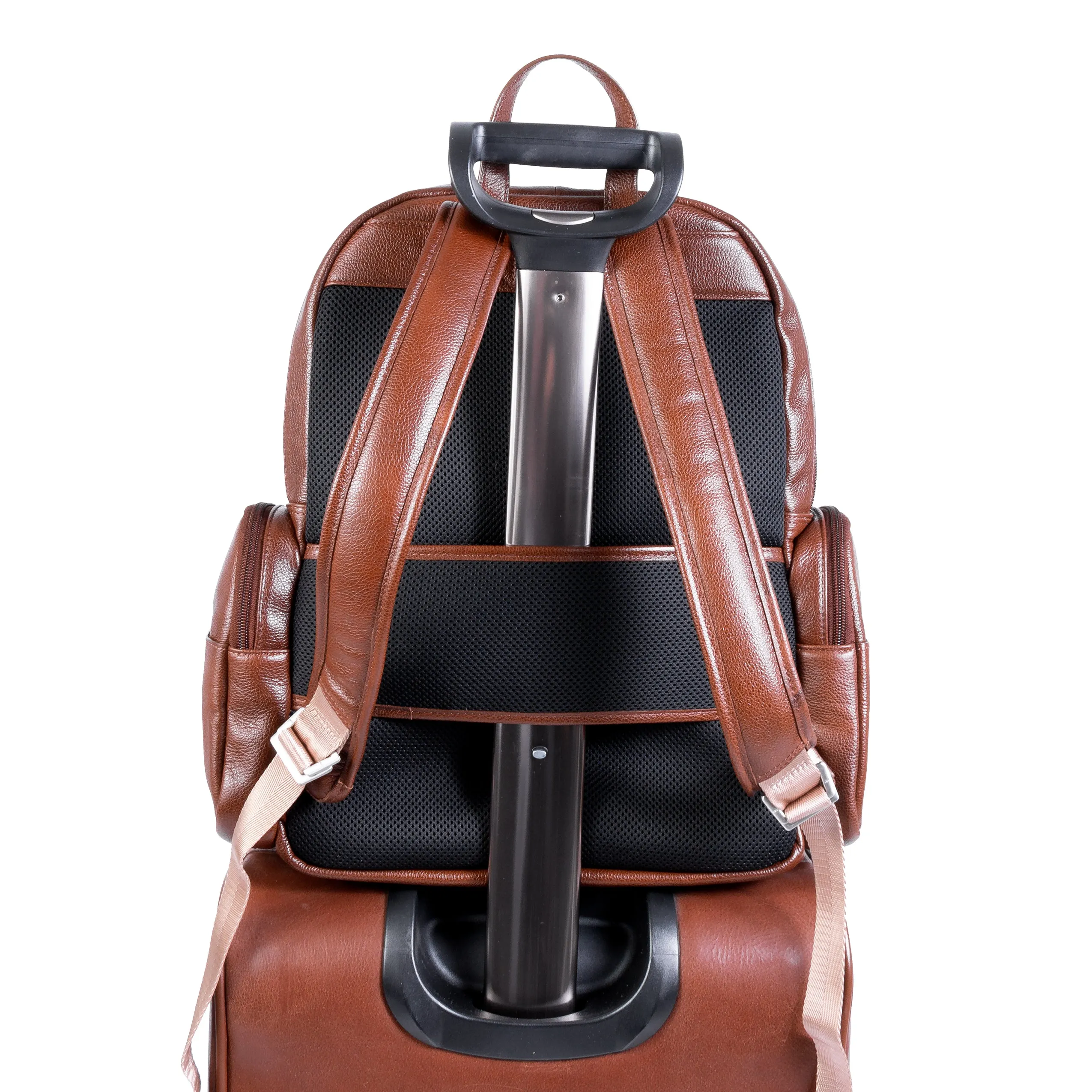 CUMBERLAND | 15” Leather Dual-Compartment Laptop Backpack