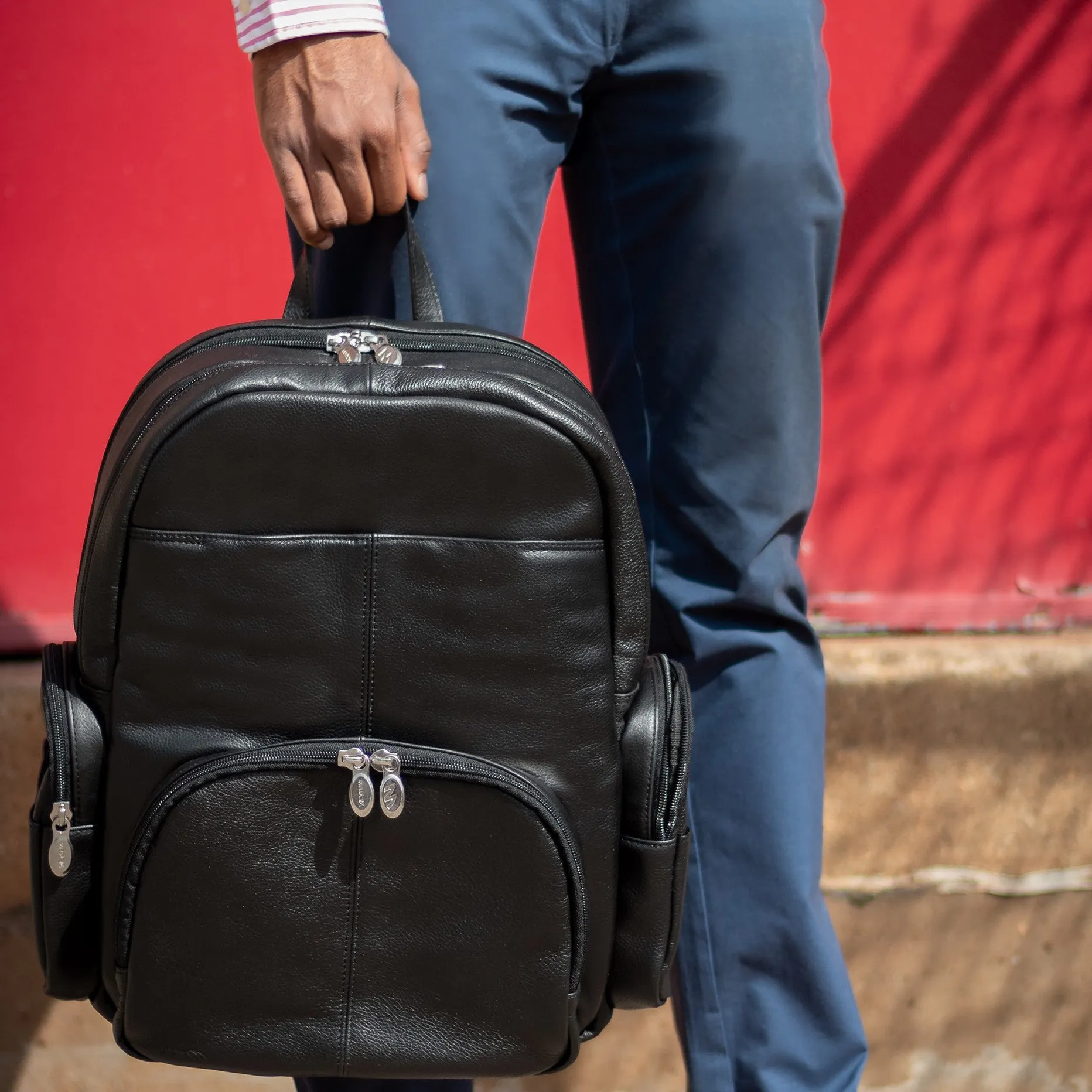 CUMBERLAND | 15” Leather Dual-Compartment Laptop Backpack