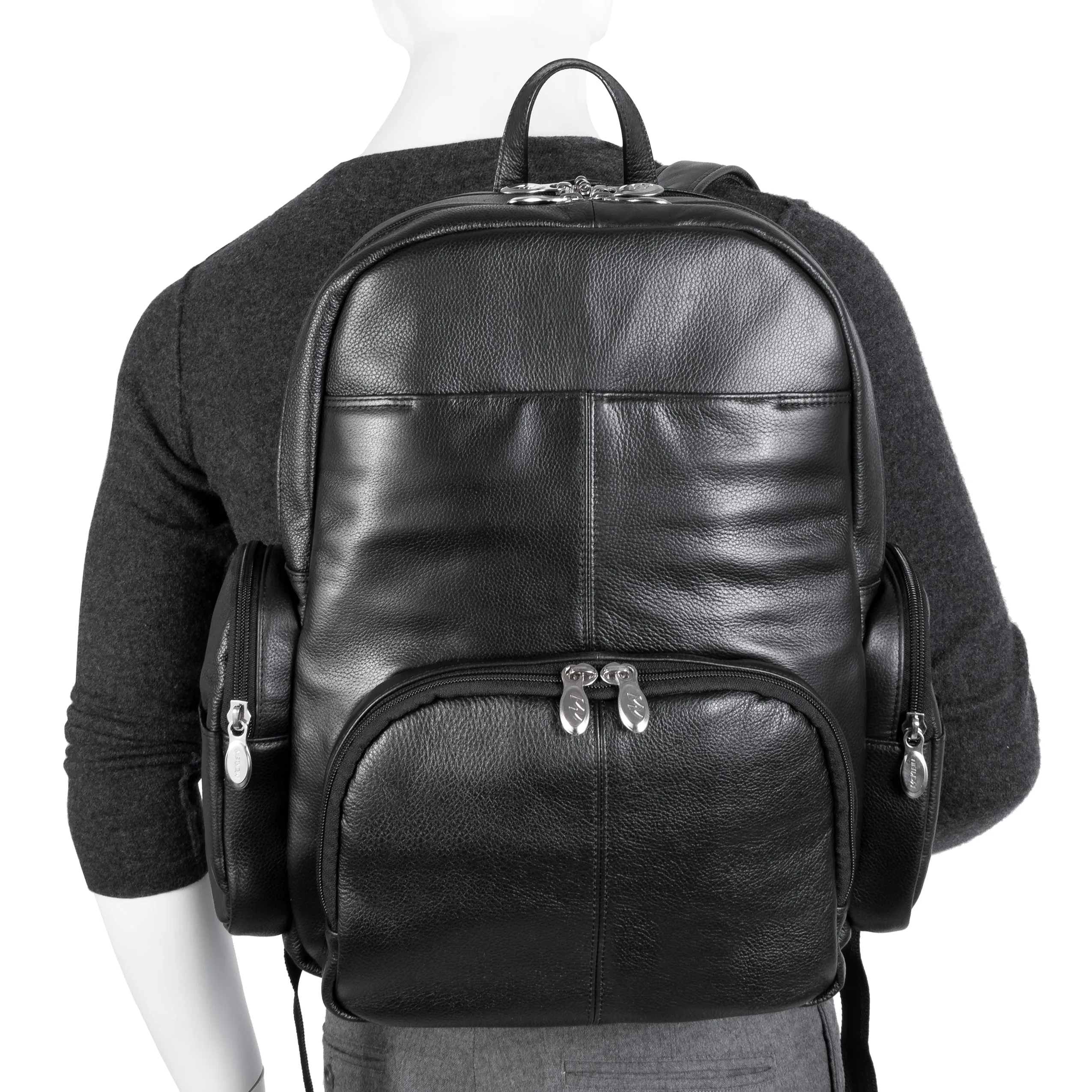 CUMBERLAND | 15” Leather Dual-Compartment Laptop Backpack