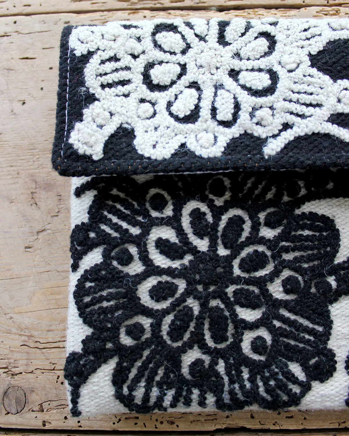 Dahlia Embroidered Wool Handbag