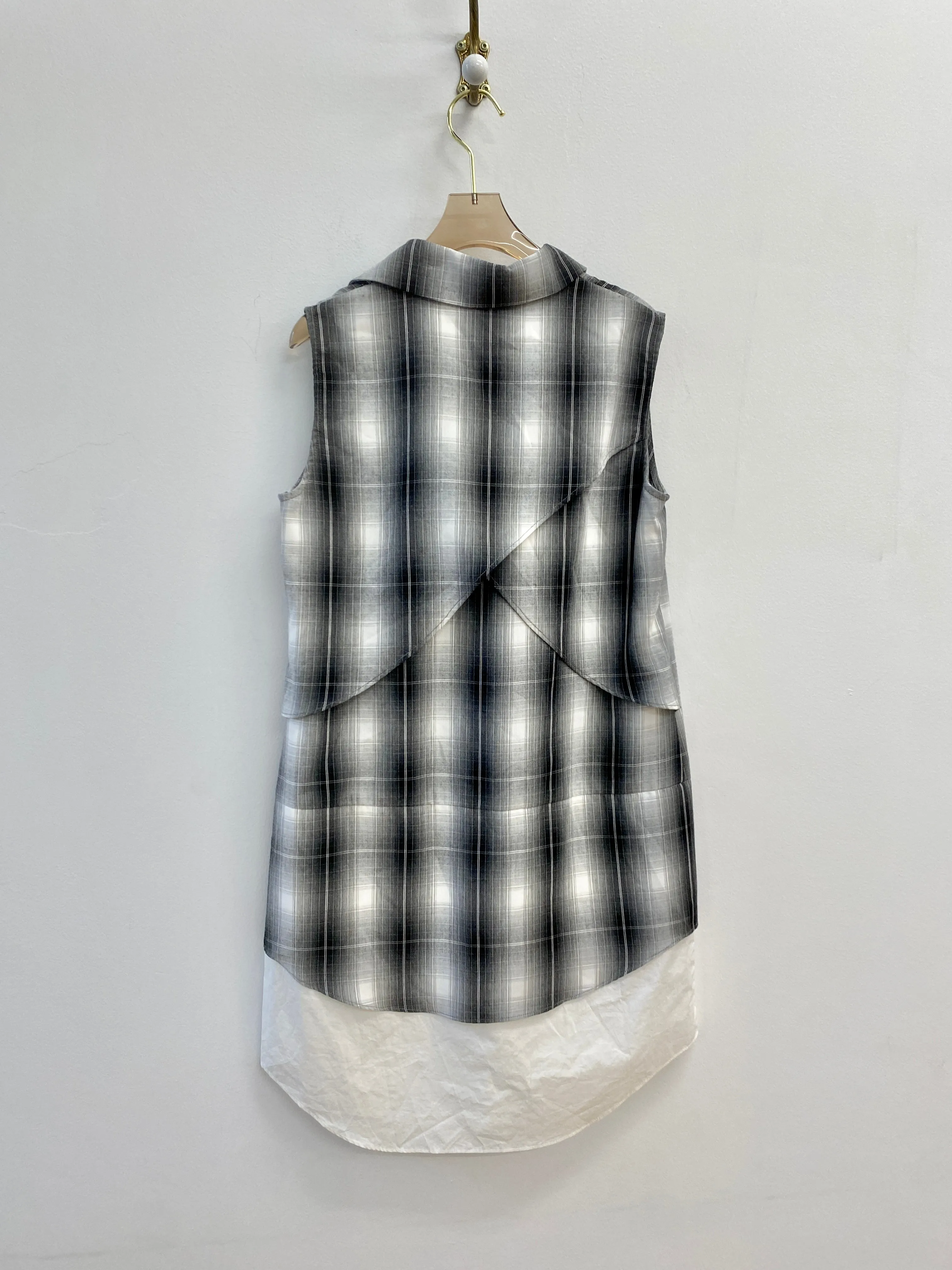 Derek Lam 10 Crosby | Black & White Gingham Tunic Top