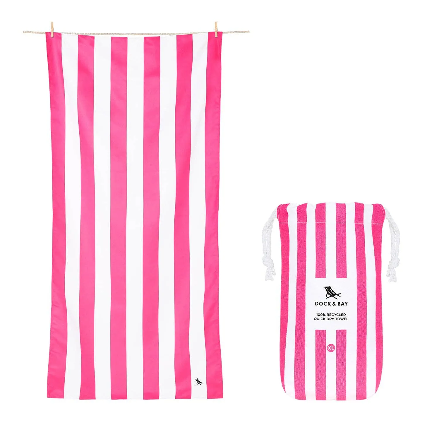 Dock & Bay Quick Dry Towel: Phi Phi Pink